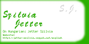 szilvia jetter business card